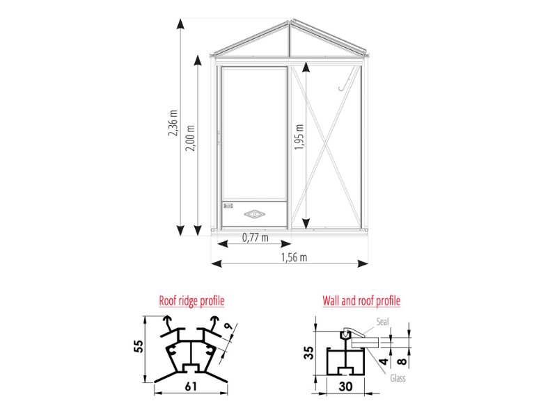 Luxia — oranjerie din aluminiu și sticlă securizată, LAMS